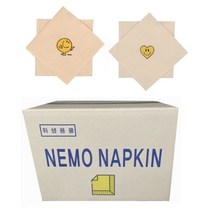친환경 네모냅킨 (갈색) 3 000 매 / 1박스 _ 예쁜 디자인 소량 칵테일 냅킨 _ 먼지도 적고 물에 강해요 _ 제조 안전한 냅킨_부드러운_저렴한_가성비_3000매_, 하트냅킨 (갈색) 3천매