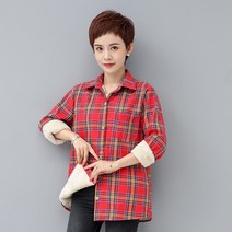 세븐스타 TS1164 여자 봄 가을 겨울 고퀄 모직 청 면혼방 안감 미디 롱 하프 긴팔 패턴 셔츠 남방 티셔츠 데일리룩