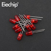 100 피스 F5 5MM LED 다이오드 모듬 키트 밀짚 모자 백색 붉은색 파란색 녹색 노란색 DIY 발광, [04] Straw hat kit