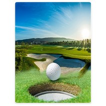 Blankets Sofa Bed Throw Lightweight Cozy Plush Golf Course Beautiful Sky Hole Bunker 50”x80”, 1