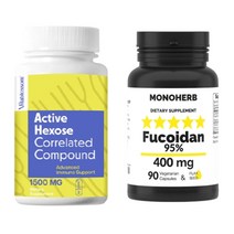 AHCC 표고버섯균사체 90정 NK세포 추가상품 후코이단 FucoIdan, 후코이단(90캡슐)