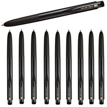 uni 시그노 노크 볼펜 UMN-155 흑색, UMN-155N-0.28mm 흑색 10개 세트