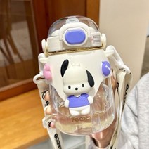 산리오 물병 물통 쿠로미 시나모롤 시나 마이멜로디 마멜 헬로 키티 귀여운 물유리 여아 빨대 대형 배 컵, D