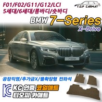 BMW 7시리즈 숏바디 롱바디 5세대 6세대 X-Drive LCI F01 F02 G11 G12 코일매트 차량용 바닥매트 티오피카매트, 트렁크만, 모카브라운, 숏바디 5세대 LCI(F01) [13.01~15.09]