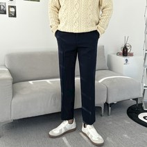 시크릿밴딩 스판 10부 테이퍼드 슬림 일자핏 사계절 슬랙스