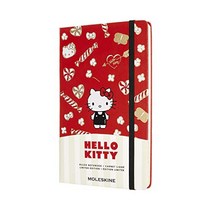 Moleskine Moleskin Note Hello Kitty Limited Edition Lap Book 하드 커버 큰 크기 (13cm 너비의 x 21cm 길이) 수평 빨간색 lehk04qp060, 1개, 상품명참조
