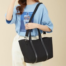 빅백 보부상 레더 캔버스토트 숄더백 라지 빅사이즈