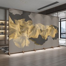 장식 래핑 칸막이 파티션 가벽 가림막 한식당 병풍, 패널1장 60x180CM 높은 실크 천