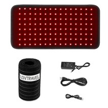 lovtravel new 25w 660nm led red lightamp 850nm 근적외선 치료 장치 통증 완화를 위한 대형 패드 웨어러블 랩, 없음