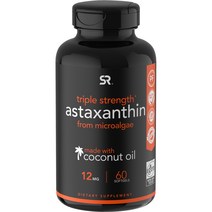 스포츠리서치 아스타쟌틴 60정 Sports Research Astaxanthin 12mg 60 Softgels, 1