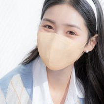 하나뿐인 새부리형 미세먼지황사방역마스크(KF94)(중형 대형)(흰색 남색 분홍색 연한보라색 연한황색 진한회색 검정색) 50매 100매, 대형 KF94 베이지 50매