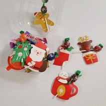 산타할아버지 사탕 페이퍼 6ea 종이 파티 포장 크리스마스 생일, 산타할아버지 사탕 페이퍼 - 6ea