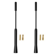 2피스 자동차 라디오 안테나 FM AM 루프 마운트 공중 마스트 M5 및 M5 to M6 나사 어댑터 170mm 길이 알루미늄 합금 차량 안테나 교체 블랙