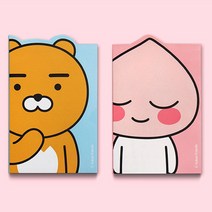카카오프렌즈 라이언 어피치 4단 점착 포스트 메모지