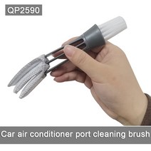 긴 내구성 2 In 1 더블 슬라이더 자동차 에어컨 콘센트 청소 도구 창 다목적 브러시 개, [01] Detail brush, [02] Grey Round Head