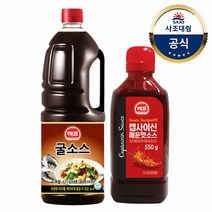 [KT알파쇼핑][사조대림]해표 소스레시피 굴소스2KG x1개 + 캡사이신매운맛소스550G x1개, 기본상품