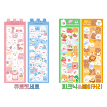 다꾸스티커 다이어리꾸미기스티커 씰스티커 14종세트, 스티커14종＋핀셋2종류세트