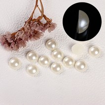 ABS 모조 진주 비즈 라운드 아크릴 목걸이 팔찌수제 바느질 DIY 쥬얼리 부품 만들기, 05 Ivory Half_02 4mm 500Pcs