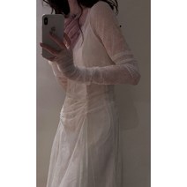 보라색 퍼플 여름 원피스 퓨어 끈 레이스 여 디자인 샤이니 쉬폰 롱스커트
