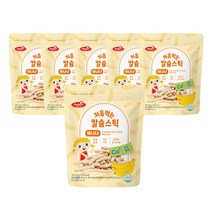 베베스트 칼슘 스틱 유아 쌀과자, 바나나, 6개입