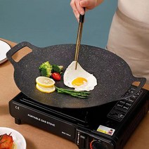아웃도어 불판 그릴 가정용 맥반석 인덕션 겸용 그리들팬, 38CM