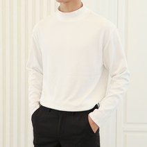 제타22 남성용 부드러운 프리미엄 무지 니트지 반목 반폴라 티셔츠 [1250]