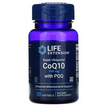 Life Extension 슈퍼 유비퀴놀 CoQ10 100mg PQQ 10mg 소프트젤 30정