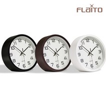 플라이토 모던 무소음 원형 탁상시계17cm, 블랙