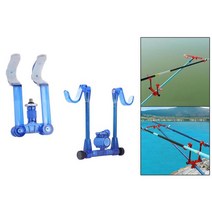 낚시좌대 낚시발판낚싯대 랙 스탠드 브래킷 20mm 조절 가능, 03 Blue double 1 set