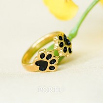 [뽀르띠] 황금 호랑이띠 흑호발바닥 순금 아기 백일반지 돌반지 1g/1.875g/3.75g