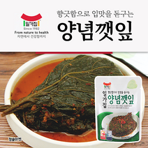 일가집 양념깻잎 500g 1팩 반찬 청솔마켓, 팩, 1개