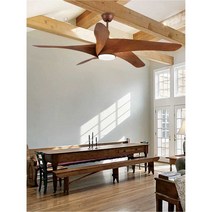 56인치 우드 실링팬 공기순환 에어 타프 가정용 안방, 주파수 변환/나뭇결 52 인치+리모콘