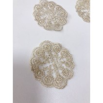 [그레이스샵] 리본공예 수공예 의류 부자재 DIY 골드실 전통무늬 원 1pcs