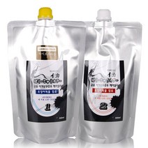 뉴겐 금송 이카 보쿠쥬우 오징어먹물 헤어칼라 1제 500ml + 2제 500ml, 라이트브라운, 1세트
