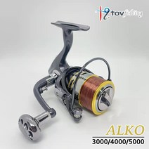 토브 알코-Alko 스피닝릴 고강도 알루미늄 스풀 장착 3000/4000/5000, 3000