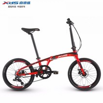 8 단 X6 알루미늄 합금 20 인치 접이식 자전거 다혼스피드D9 사바파이크 k3 팻바이크 자이언트 mtb 풀샥 산악 티타늄자전거, 20인치, 레드 블랙