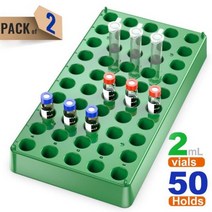 화학실험키트 플라스틱 바이알 랙 50 직경 12mm 1 5 2ml 원심분리기 튜브 쌓을 수 있는 실험실 용품 Ks Tek 2 팩, 5.green
