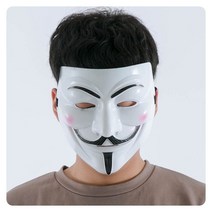 PWMDK 브이포벤데타가면(화이트)파티용품 배너-72394EA, 본상품선택