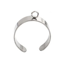 기부반지 DoreenBeads 6mm/10mm 스테인레스 스틸 오픈 링 실버 색상 U 자형 W/오픈 루프 DIY 쥬얼리 만들기