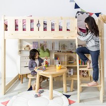 [20조한정 추가할인+깔판 업그레이드+매트포함 구매시 라텍스매트업그레이드] 에보니아 피터 키높이 벙커침대 SS / 원목벙커 어린이침대, 기본형 메모리폼매트포함