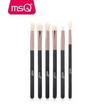 MSQ-로즈 골드 메이크업 브러쉬 세트 파우더 파운데이션 아이섀도우 라이너 블러셔 키트 천연 합성 헤어 6-27 개, [01] 6PCS