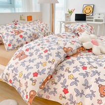 사계절 다양한 꽂무늬 이불커버 침대 시트 베개커버 4종 세트 39종컬러 S/D/Q