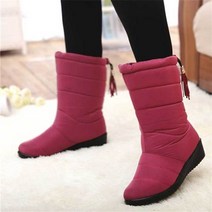 반부츠 하비 통넓은미들 바이커 통 미디 종아리넓은 부츠 여성 방수 스노우 부츠 mid-calf down high bota 숙녀 겨울 신발 여성 플러시 깔창 botas mujer
