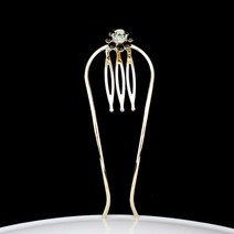 모아콤 보테스틱 sts011 라인 - 로얄리본포인트 (골드)(블랙) 쉬운 반묶음 올림머리 똥머리 당고 머리고정 수공예 머리핀 특허상품