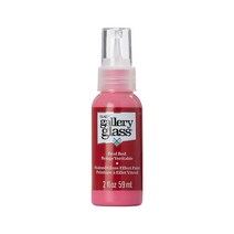 Plaid 갤러리 스테인 글라스 펜 2oz 색상선택 글라스 데코 스테인글라스 물감, 28 Real Red