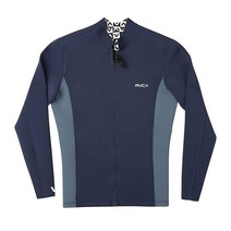 루카 RVCA 남성용 전면 지퍼 네오프렌 잠수복 재킷 네이비, Navy