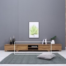 도도 캐드리즈 거실장 세트 오픈형 2700, 멀바우화이트