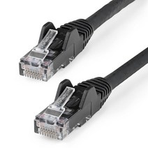 StarTech.com 카테고리 6 LAN 케이블 3m 블랙 LSZH (저연 제로 할로겐) 대응 650MHz 10GbE 대응 Cat6 런 케이블 100W PoE UTP 손톱 접힘 방지 RJ45 커넥터 ETL 규격 인정품 24AWG N6LPATCH3MBK, Black