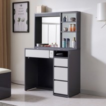 가구에반하다 템바리아 900 LED 화장대(의자미포함), 그레이+화이트