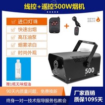 500W 소형 포그머신 휴대용 무대 결혼식 LED 드라이아이스 연기 메이커 특수 효과 안개 발생기, [500와트유선제어+리모콘]후드